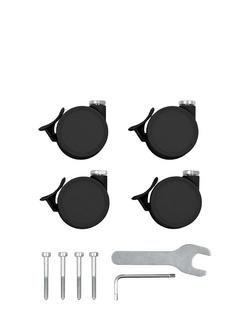 Stokke Sleepi Cot Wheels, Set of 4, Black, Black