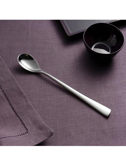 Robert Welch Malvern Bright Stainless Steel Long Handled Latte Spoon - view 2, Silver