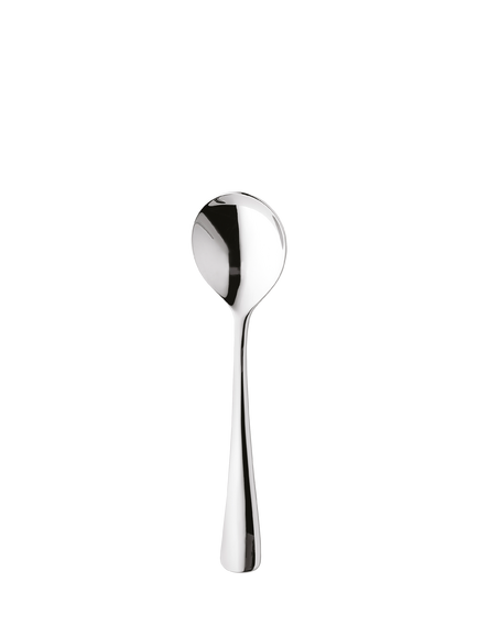 Robert Welch Malvern Bright Stainless Steel Round Bowl Soup Spoon, Silver