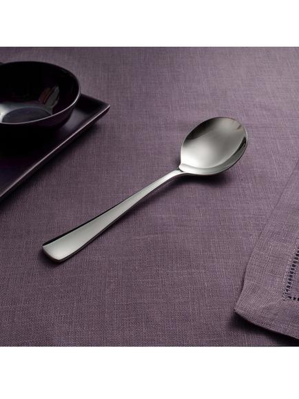 Robert Welch Malvern Bright Stainless Steel Round Bowl Soup Spoon - view 2, Silver