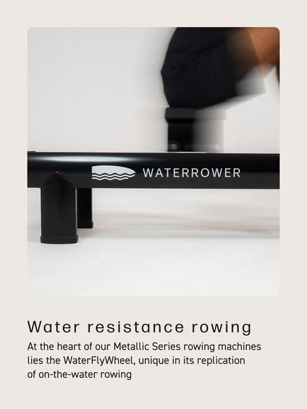 WaterRower Metallic Series HiRise Rowing Machine - view 2, Black