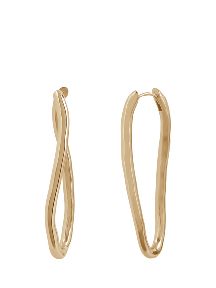 TUTTI Wave Link Hoop Earrings, Gold, Gold