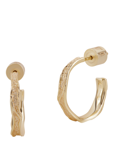 TUTTI Medium Open Hoop Earrings, Gold, Gold