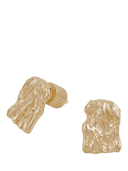 TUTTI Large Ripple Oversized Hoop Earrings, Gold, Gold
