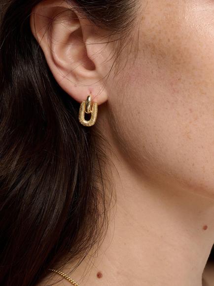 TUTTI Evolve Link Earrings, Gold - view 2, Gold