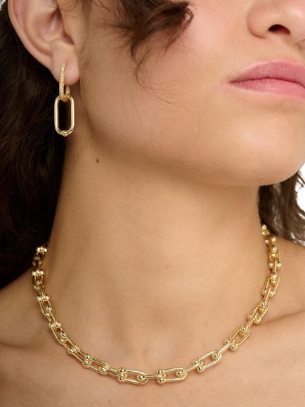 TUTTI Belong Link Chain Necklace, Gold - view 2, Gold