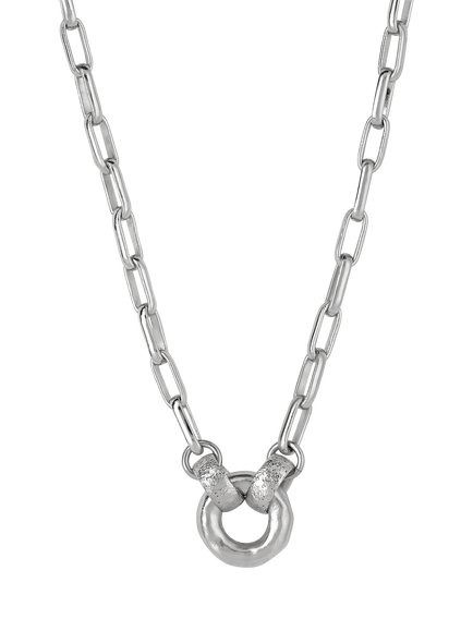 TUTTI Ebb Interlock Pendant Necklace, Silver, Silver