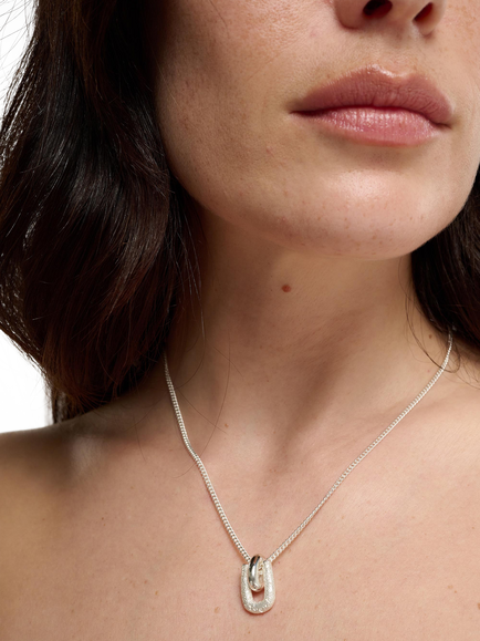 TUTTI Evolve Link Chain Pendant Necklace, Silver - view 2, Silver