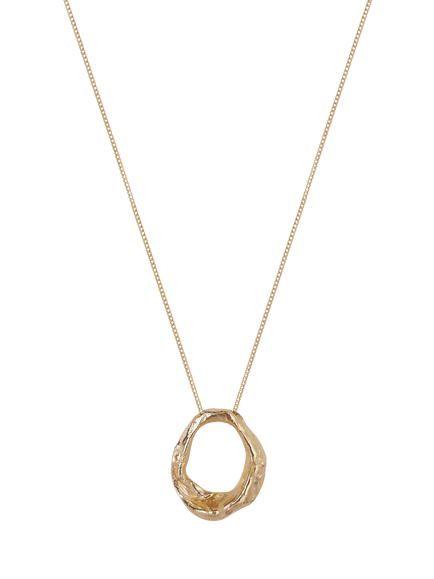 TUTTI Forge Circular Open Pendant Necklace, Gold, Gold
