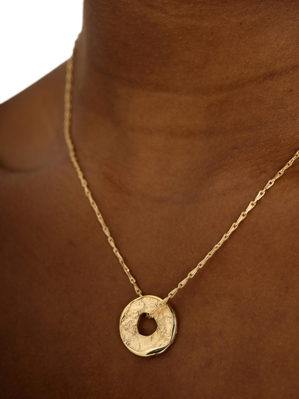 TUTTI Circular Open Pendant Necklace, Gold - view 2, Gold