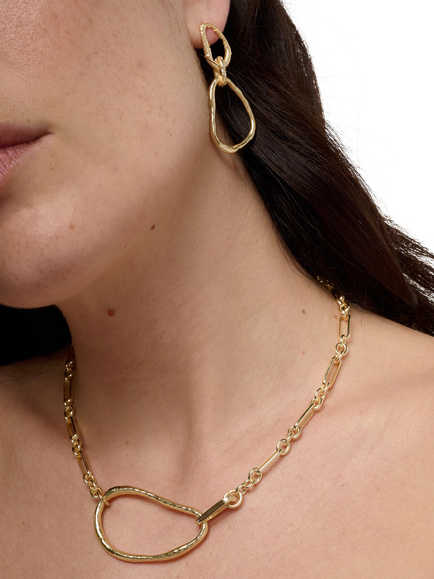 TUTTI Open Pendant Necklace, Gold - view 2, Gold