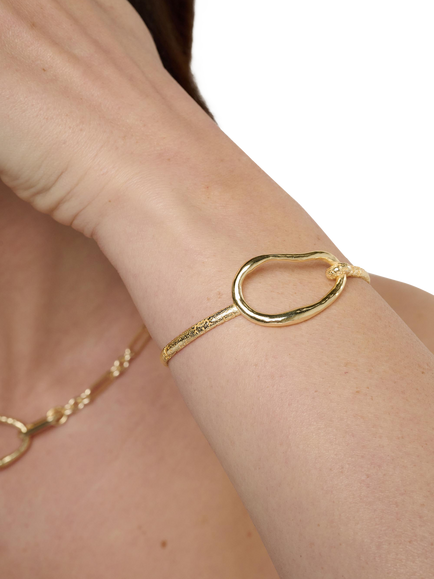 TUTTI Birch Open Bangle Bangle, Gold - view 2, Gold