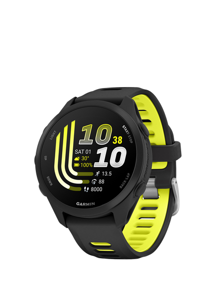 Garmin Forerunner 170 GPS Running Smartwatch, Black/Amp Yellow