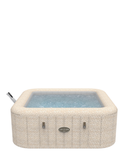 Lay‑Z‑Spa Tuscany AirJet EnergySense UltraFit Inflatable Square Smart Hot Tub with Cover, 7 Person, 