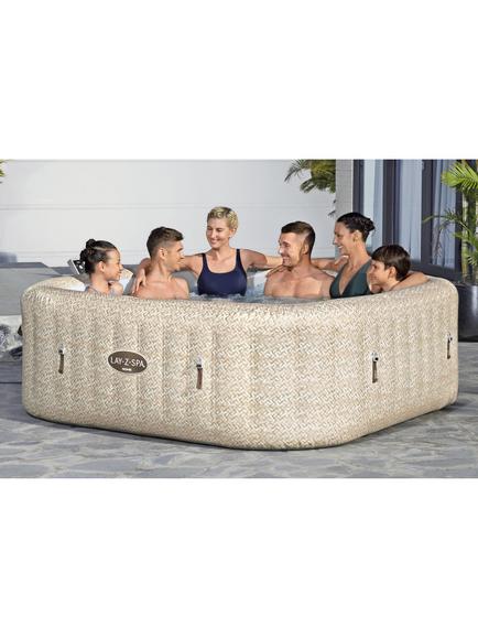 Lay‑Z‑Spa Tuscany AirJet EnergySense UltraFit Inflatable Square Smart Hot Tub with Cover, 7 Person - view 2, 