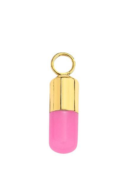 frkl. Chill Pill Charm, Gold/Pink, Gold/Pink