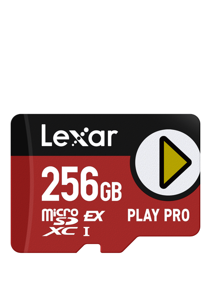 Lexar Play Pro UHS-1, MicroSDXC card, up to 900MB/s Read Speed, 256GB, Red with Black - view 2, Red With Black