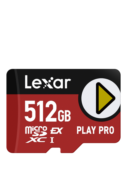 Lexar Play Pro UHS-1, MicroSDXC card, up to 900MB/s Read Speed, 512GB, Red with Black - view 2, Red With Black
