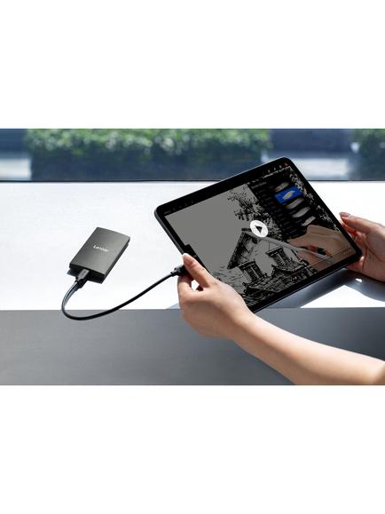 Lexar SL300 USB 3.2 Gen 2 Portable SSD Hard Drive, 1TB, Black - view 2, Black