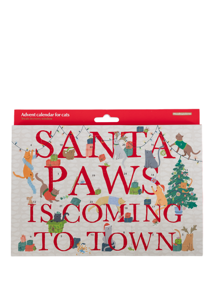 Woodmansterne Santa Paws Cat Treat Advent Calendar, Multi Multi