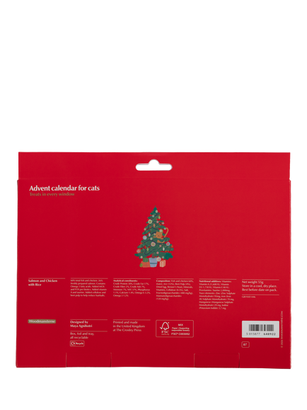 Woodmansterne Santa Paws Cat Treat Advent Calendar - view 2, Multi Multi