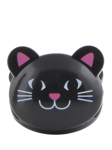 Kikkerland Black Cat Food Bag Clips, Set of 6, Black