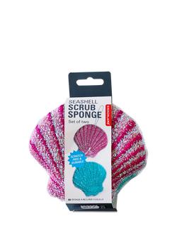 Kikkerland Seashell Scrub Sponge, Pack of 2 - view 2, Multi