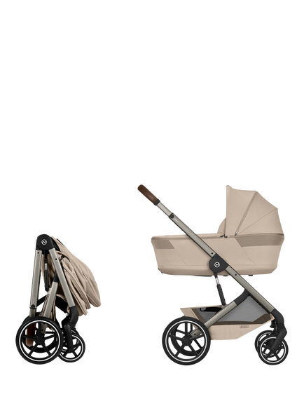 Cybex Balios S Lux Pushchair & Fold Carrycot, Beige - view 2, Beige
