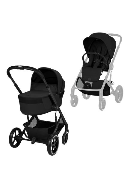 Cybex Balios S Lux Pushchair & Fold Carrycot, Black