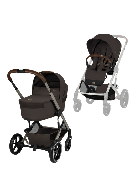 Cybex Balios S Lux Pushchair & Fold Carrycot, Chocolate