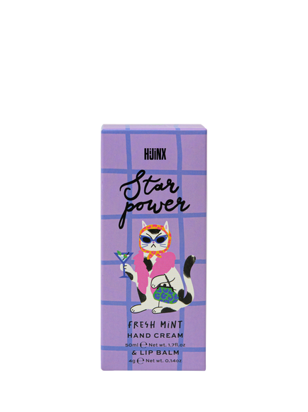 DesignWorks Ink Star Power Hand Cream, 50ml and Lip Balm, 4g, Pink