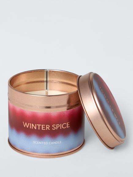 John Lewis Winter Spice Candle in Tin, 135g, Multi
