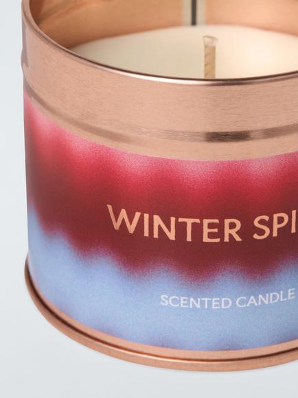 John Lewis Winter Spice Candle in Tin, 135g - view 2, Multi