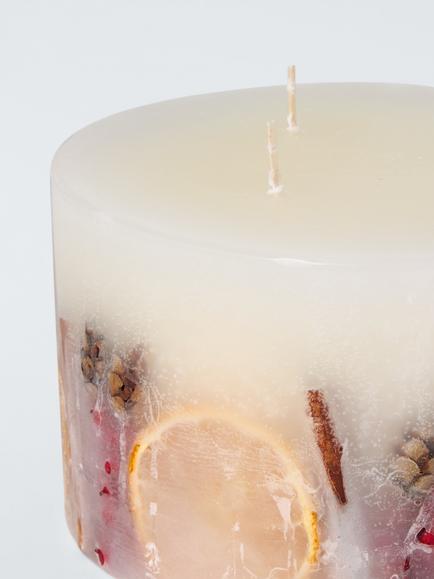 John Lewis Winter Spice 3 Wick Pillar Candle, 1.5kg - view 2, Multi