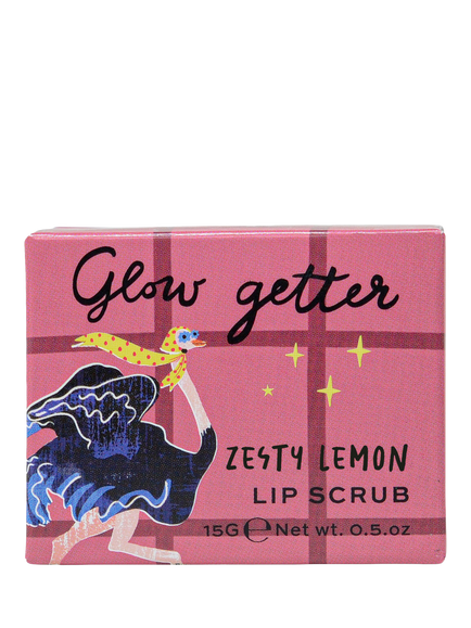 DesignWorks Ink Glow Getter Zesty Lemon Lip Scrub, 15g, Pink