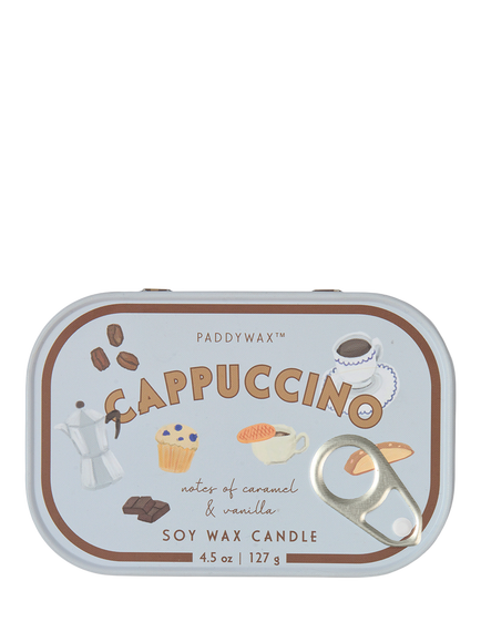 Paddywax Cappuccino Scented Soy Wax Candle, 127g, Blue Light