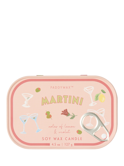 Paddywax Martini Scented Soy Wax Candle, 127g, Pink Light