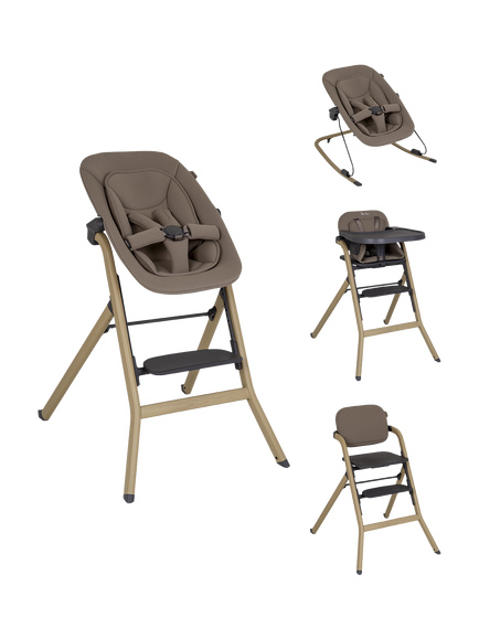 Silver Cross Nest & Nurture 4‑in‑1 Highchair & Baby Bouncer, Multi, Multi