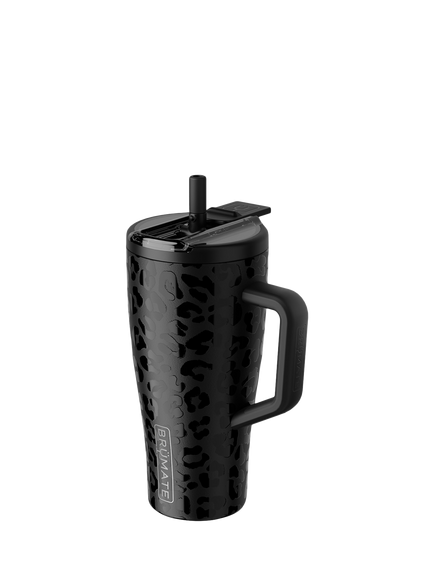 BrüMate Era Flip Straw Leak-Proof Tumbler, 890ml, Onyx Leopard