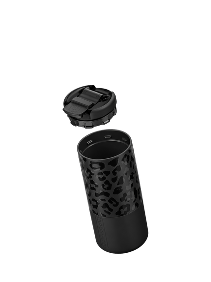 BrüMate Strova Leak-Proof Insulated Travel Mug, 532ml, Onyx Leopard - view 2, Onyx Leopard