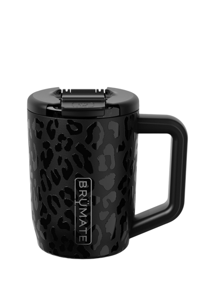 BrüMate Müv Leak-Proof Insulated Travel Mug, 455ml, Onyx Leopard, Onyx Leopard