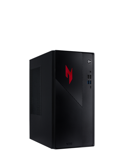 Acer Nitro 20 Desktop Gaming PC, Intel Core 5 Processor, 8GB RAM, RTX 5050, 512GB SSD, Black, Black