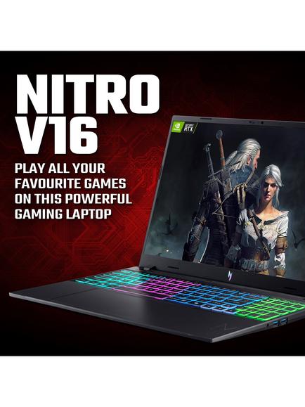 Acer Nitro V16 Gaming Laptop, Intel Core 5 Processor, 16GB RAM, 512GB SSD, RTX 5050, 16” WUXGA, Black - view 2, Black
