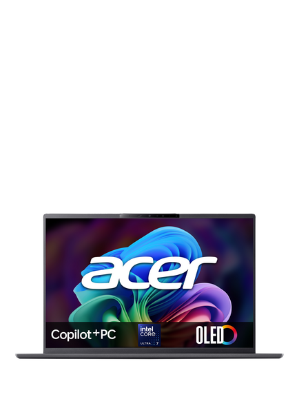 Acer Swift Go 16 AI Copilot+ Laptop, Intel Core Ultra 7 Processor, 32GB RAM, 1TB SSD, 16” WUXGA OLED, Iron, Iron