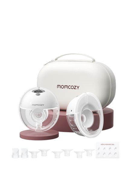 Momcozy M5 Smart Wearable Double Electric Breast Pump, Grey, Grey