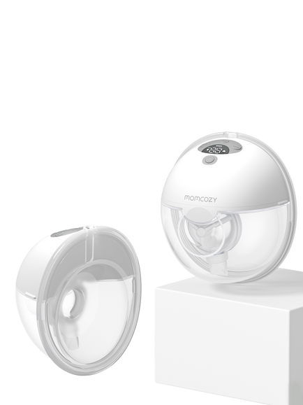 Momcozy M5 Smart Wearable Double Electric Breast Pump, Grey - view 2, Grey