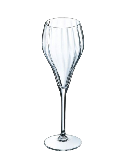 Chef&Sommelier Symetrie Crystal Glass Champagne Flute, Set of 6, 160ml, Clear, Clear