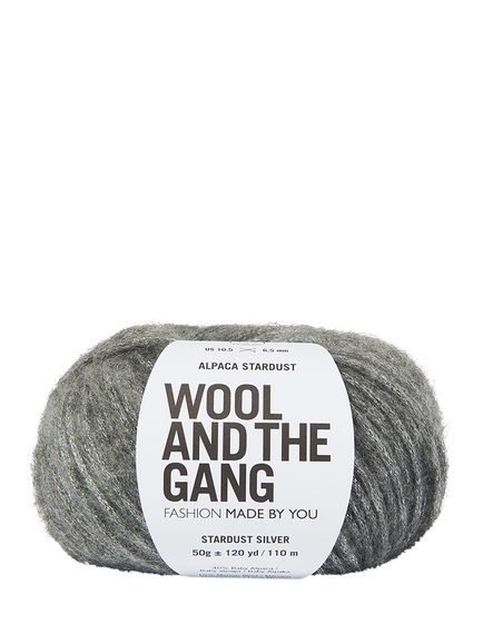 Wool And The Gang Alpaca Stardust Knitting Yarn, 50g, Silver