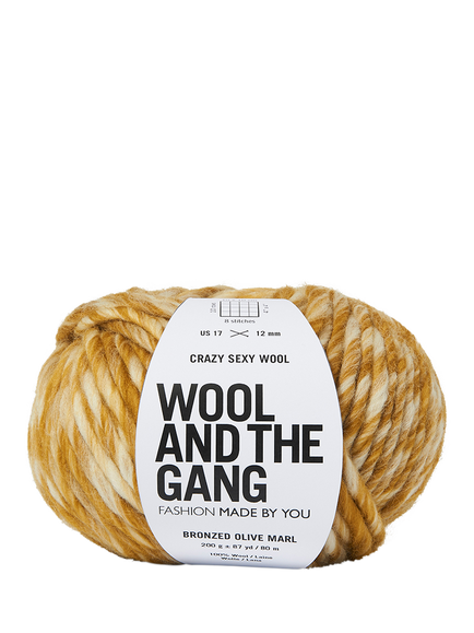 Wool And The Gang Crazy Sexy Wool Marl, 200g, Bronzed Olive