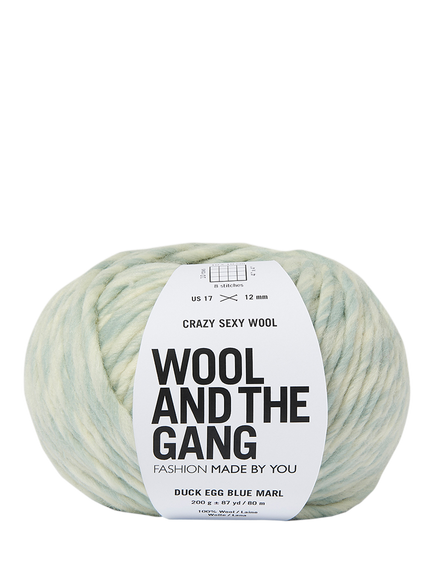 Wool And The Gang Crazy Sexy Wool Marl, 200g, Duck Egg